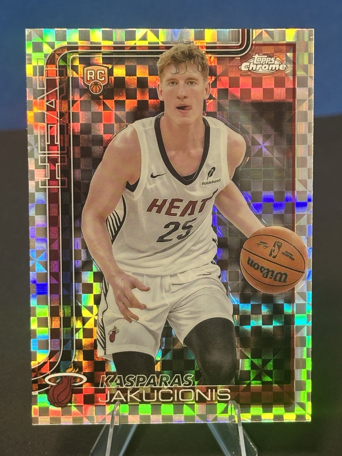 Kasparas Jakucionis RC 2025-26 Topps Chrome Basketball Rookie X-Fractor #270