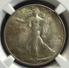 1946-D 50C Walking Liberty Half Dollar NGC MS65 Great Detail Attractive Toning