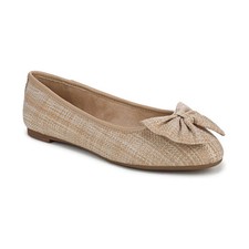 Women's Sam and Libby Carlin Bow Ballet Flats Light Natural Raffia