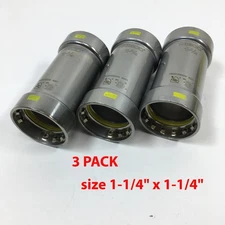 Lot of 3 NIBCO BenchPress 1-1/4" x 1-1/4" G PCH201 Repair Coupling (2020550HPC)