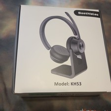 Bluetooth Headset V5.1, Wireless Headset with Noise Canceling Microphone, 40 Hrs