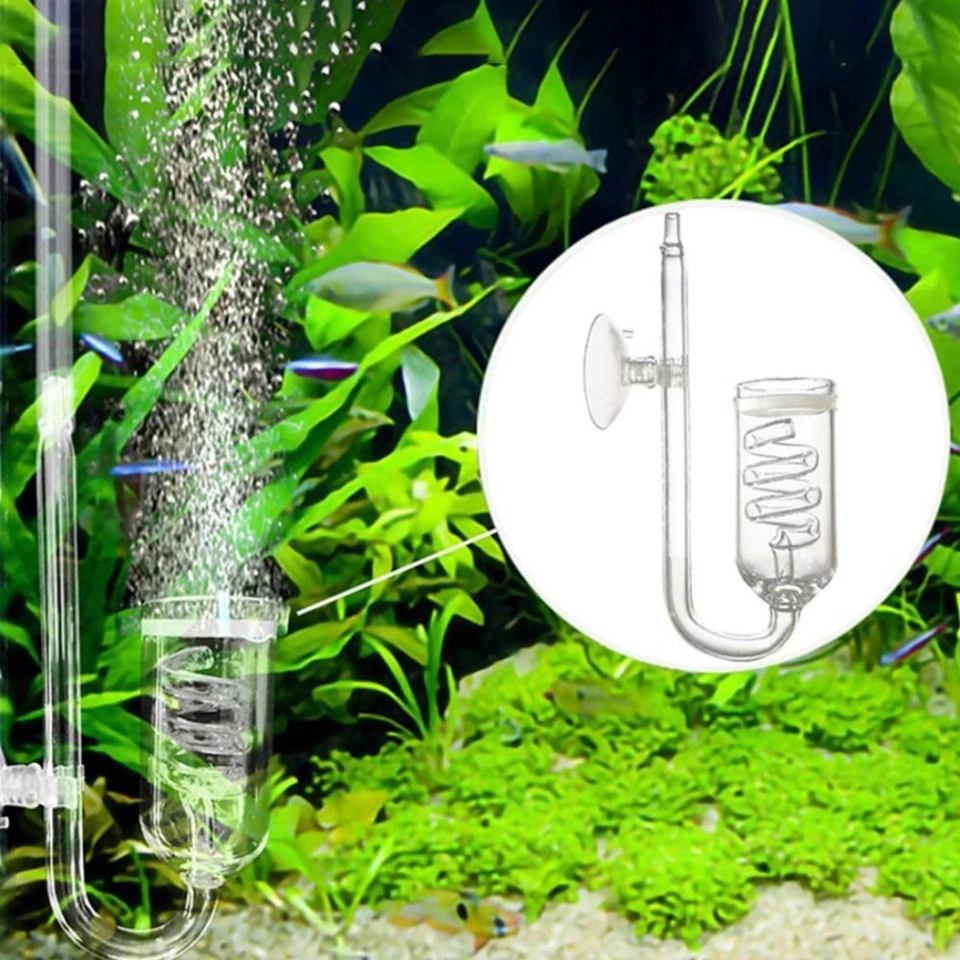 Aquarium Spiral Fish Tank Accessories Aerator Pump Dioxide Reactor CO2 Diffuser - Image 4 of 4