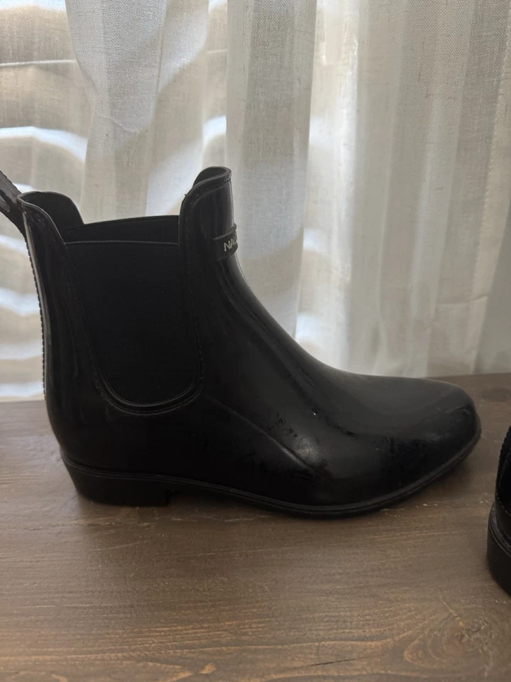 Botas Nautica para Mujer 7 Shayna Bota de Lluvia Negras Tirar al Tobillo Cómodas Informales Foto 4 de 4