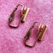 Gold Tone Pierced to Clip On Earrings Converter Accessory CE1