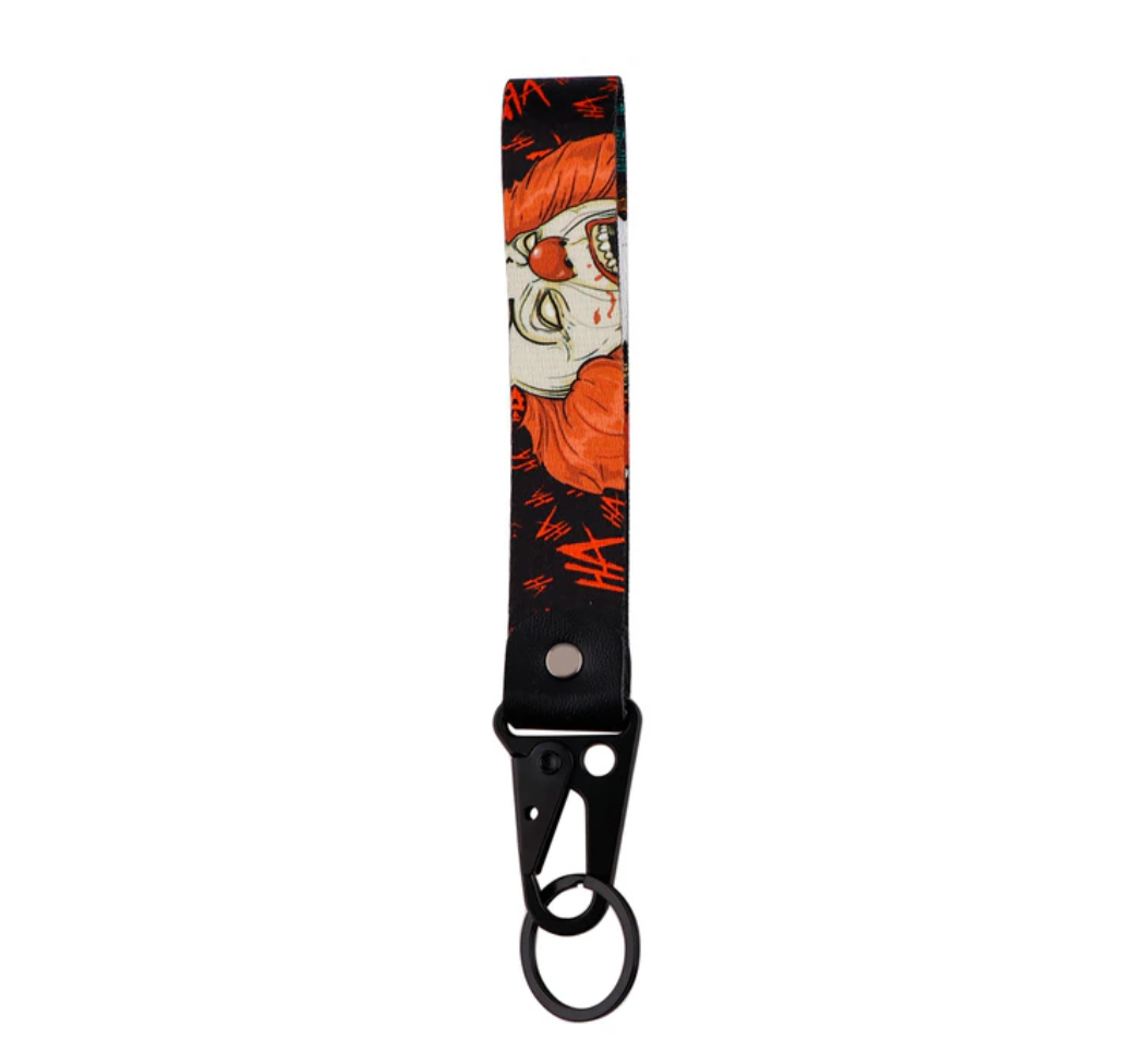Pennywise Scary Clown It Horror Movie Lanyard Wrist Strap Hook Key