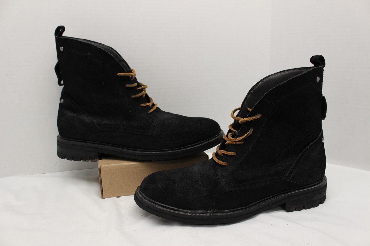 GUESS GM Remmy men sz 10 SM black leather suede ankle boot  display picture 1