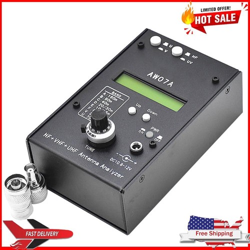HF/VHF/UHF AW07A 1.5-470MHZ 160 M HF +UV Spectrum Analyzers SWR Antenna Analyzer