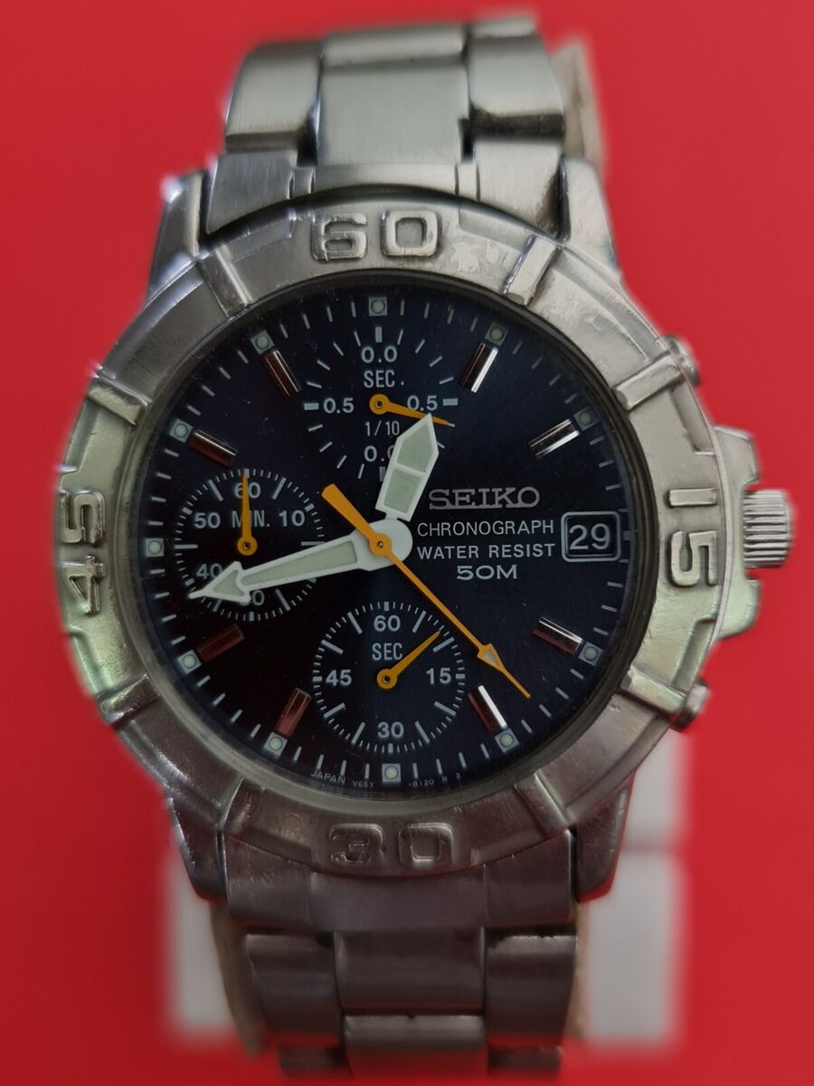Vintage Seiko Sports Chronograph V657-8060 Quartz Japan Vintage Seiko Sports Chronograph V657-8060 Quartz Japan