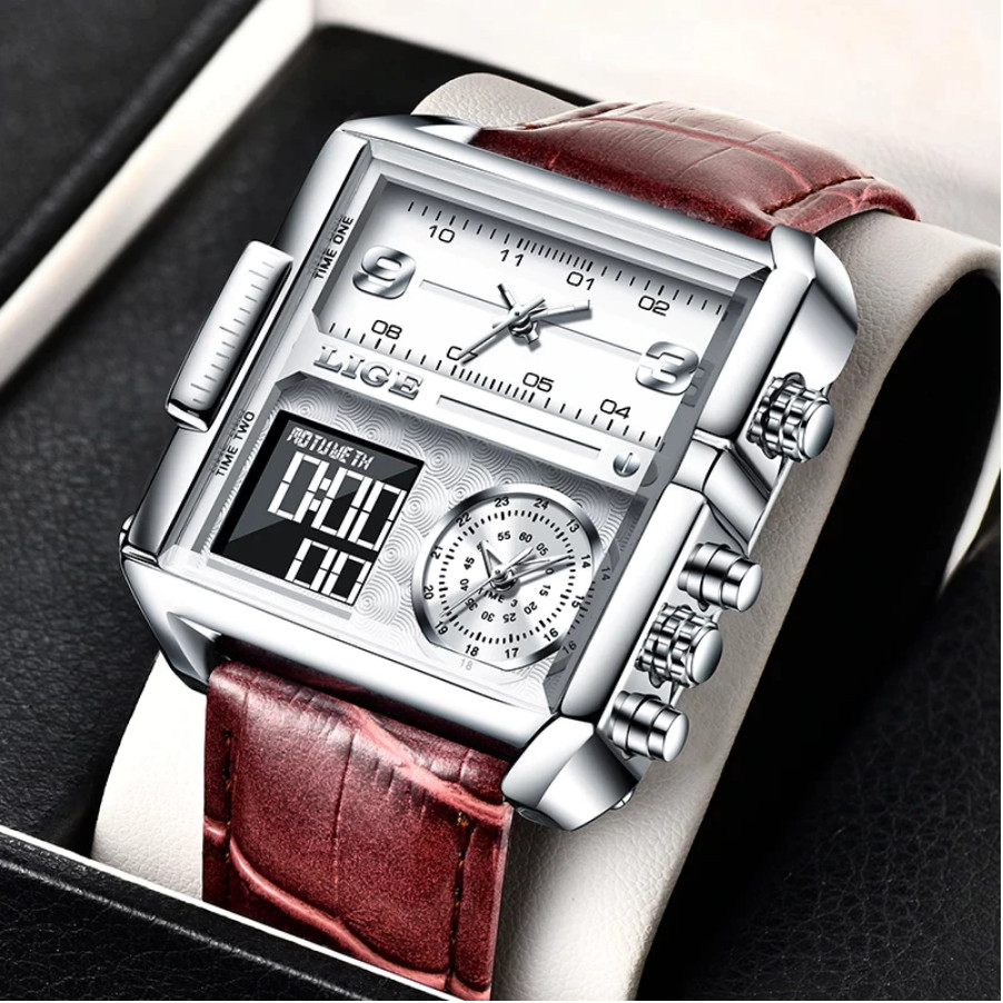 Montre automatique sport homme étanche et chronographe en métal