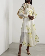 BNWT Zimmermann Harmony Draped Shirt Dress Size 0