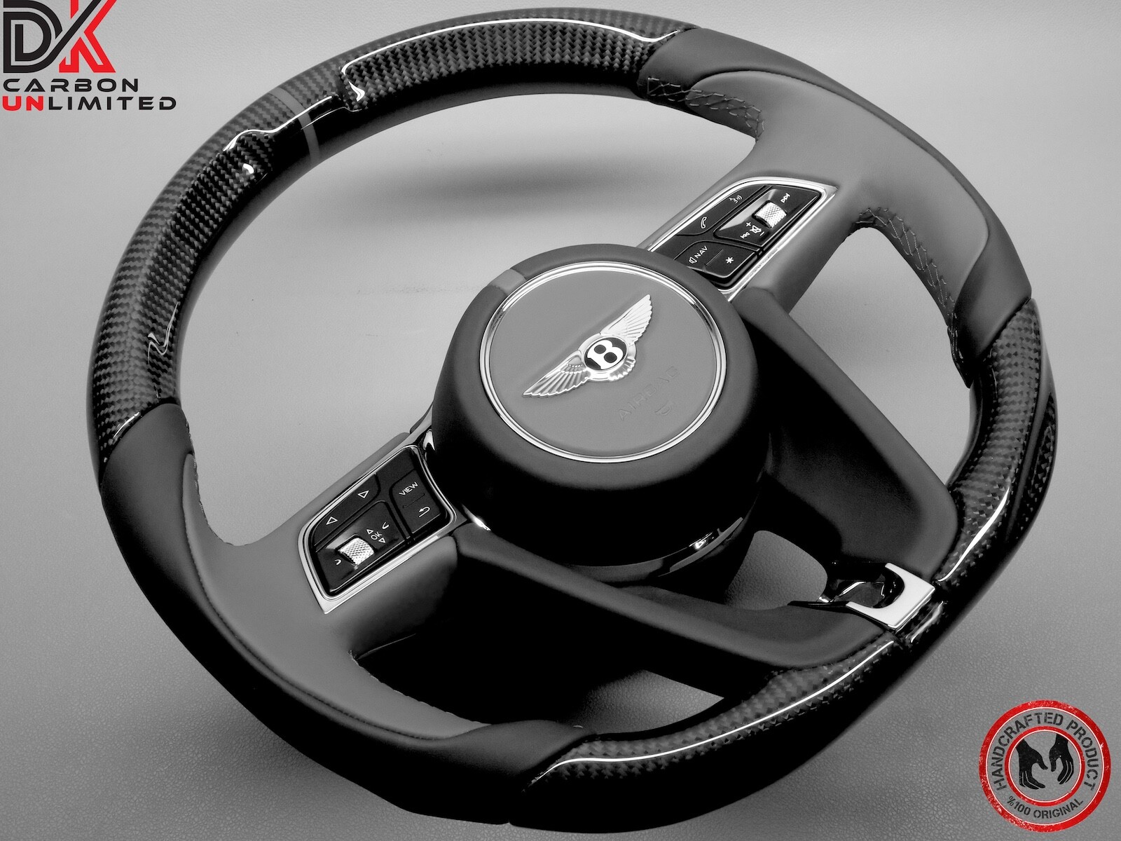 Bentley Bentayga Continental GT Flying Spur Gray Ring Napa Carbon Steering Wheel