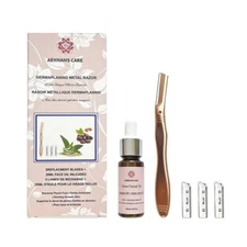 Facial Exfoliation Dermaplaner Metal Razor Set with Face Oil 20ml 3 Replaceme...