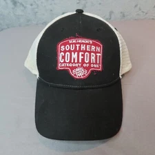 SOUTHERN COMFORT Hat Black 6 Panel Baseball Cap Snapback Whiskey Adjustable