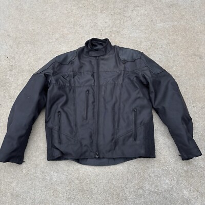 Milwaukee Motorcycle Clothing Co Armor Jacket Size L Hard Shell Leather Shoulder
