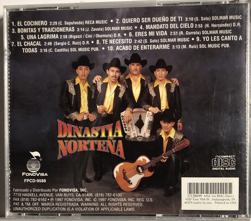 DINASTIA NORTEÑA - 100% Norteño - El Cocinero, Quiero Ser Dueño De Ti - Picture 3 of 3
