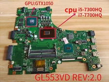 For Asus Laptop GL553VD/VE FX553V/VE ZX53V  Motherboard i5/i7-7th Gen GTX1050
