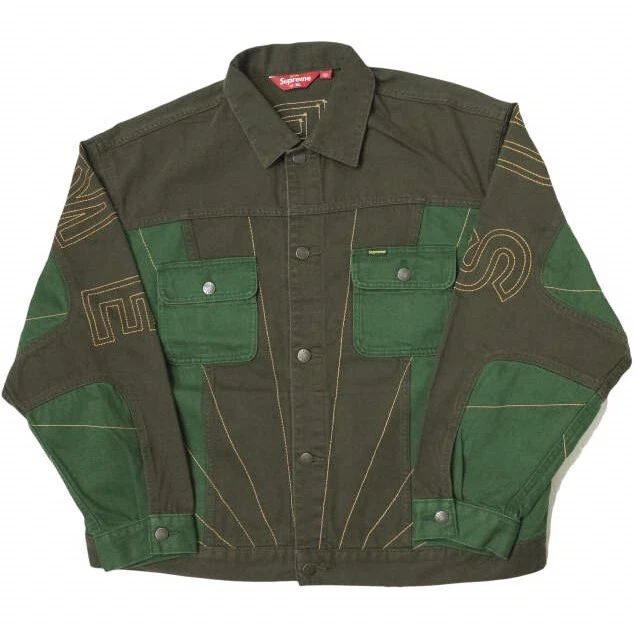 SUPREME 23AW Radial Embroidered Denim Trucker Jacket XL BROWN G