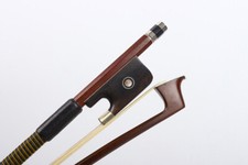 4/4 Brazilwood Viola Bow Ebony Frog Natural HorseHair inlay Pearl Eye Pattern