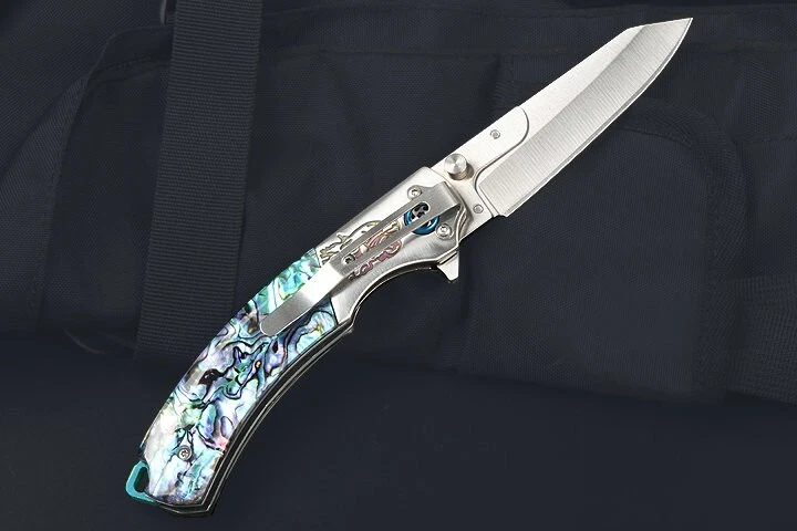 Nueva cuchilla desmontable abulón carcasa mango línea bloqueo bolsillo cuchillo plegable EDC F7 Foto 4 de 4