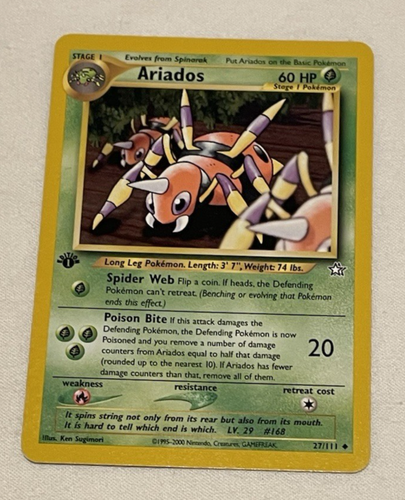 1x - Ariados - 27/111 - 1st Edition - Neo Genesis - Pokémon Card - MP - 第 1/2 張圖片