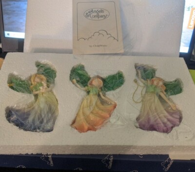 CloudWorks Blossom Girls 3pc Ornament Set 2003 Figurines New in Box w/COA