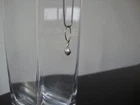 VINTAGE SINGLE TEENY TINY 3D PUFFY DANGLING HEART BODY PIERCE RING SILVER 925