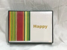 Box of 24 Punch Studio " Happy - Holidays " Christmas Cards & Envelopes  NIB