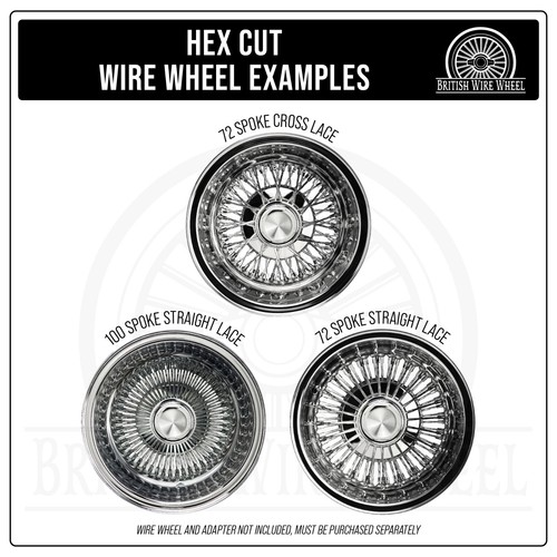Dayton Eagle Chrome & White Metal Wheel Chip Emblems with Spinner Caps, Set of 4 - Picture 13 of 70