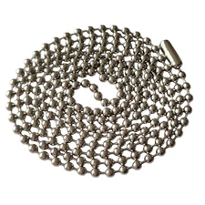 LOT 20 PCS BALL CHAIN NECKLACE 30" LONG ~ 2.4mm BEAD NICKEL PLATED USA SELLER
