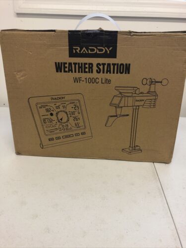 Raddy WF-100C Professional Weather Station Outdoor & Idoor Rain Gauge Wind Speed - Picture 3 of 7