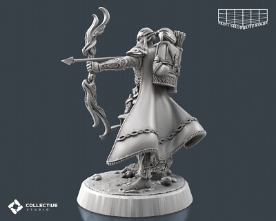 Miniature Nain Archer Pour Jeux De Rôle D&D Pathfinder - Résine Détaillée 4K - Arbiter