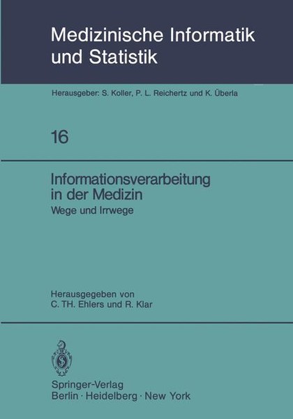 Informationsverarbeitung In Der Medizin | Buch | 9783540097136-image