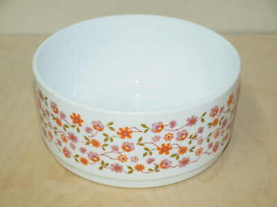 VINTAGE ARCOPAL FLORAL SCANIA MUSTER GROSSE SALAT-/SERVIERSCHALE 215mm DURCHMESSER 