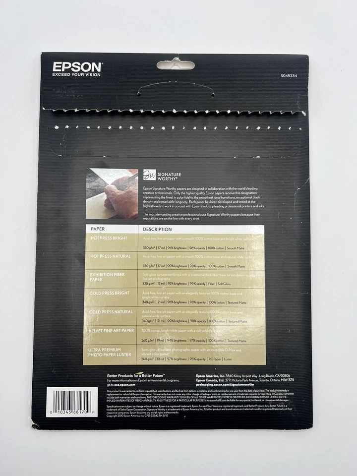 Open Epson Signature Worthy Sample Pack Paper 8.5 X 11 - Image 2 of 4