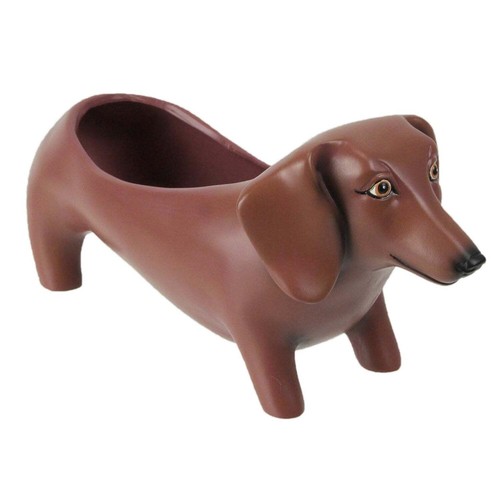 Brown Dachshund Planter Pot - 第 4/4 張圖片