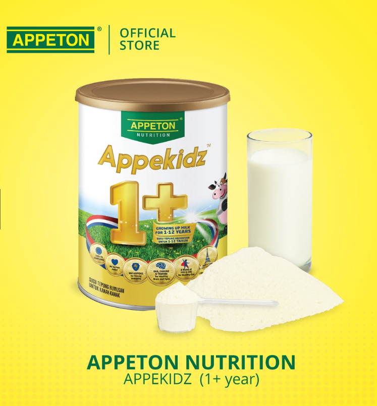 APPETON AppeKidz for 112 Years Old Growing Up Milk Formulated with DHA