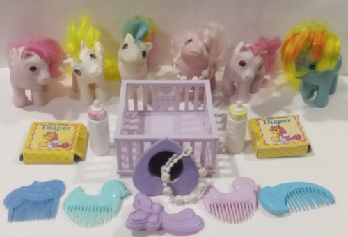 Vintage My Little Pony lot - Baby Ponies and Items 80's - - Picture 1 of 22
