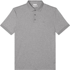 Calvin Klein Mens Liquid Touch Polo Solid with Uv Protection in Grey Sz Large