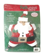 Dimensions Santa Star Pillow Felt Works kit 8142 sequin applique 11X12 Christmas