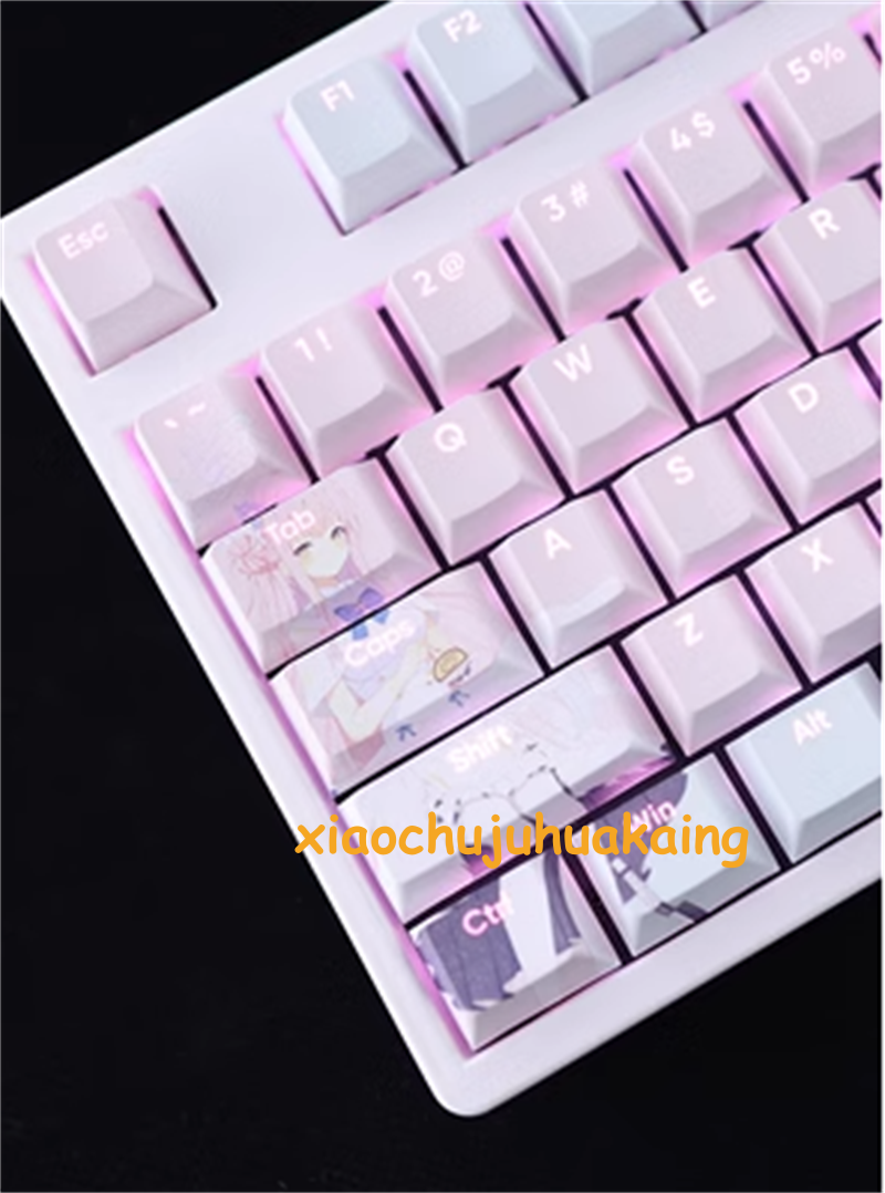 mika♡ Blue Archive Misono Mika Keycaps: PBT Dye Sub Cherry Profile