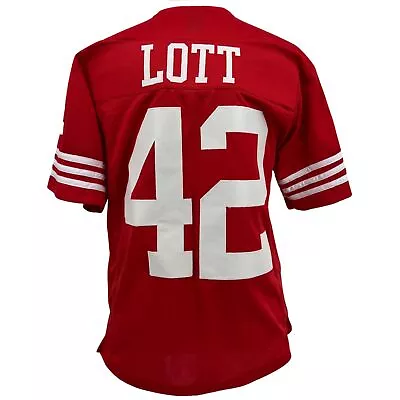 TIMELESS AUTHENTIC Ronnie Lott Jersey Red San Francisco | S-5XL Custom Sewn Stitched