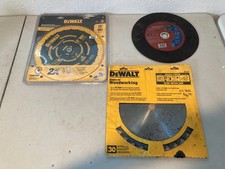 Lot 3 DEWALT Diablo Saw Blades 8.5in 40T 12in 60T 14in Cut-Off Disc
