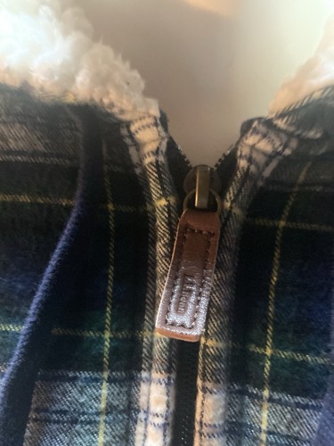 LL BEAN ~ Lg Relaxed Fit ~ Sherpa gefütterte karierte Flanell Hoodie Jacke ~ KOSTENLOSER VERSAND! - Bild 2 von 5