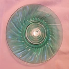 Jeannette Depression Glass Ultramarine Swirl Petal Saucer -  6 1/8 in - Vintage