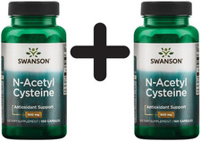 2 x Swanson N-Acetyl Cysteine, 600mg - 100 caps (174,95 EUR/kg)