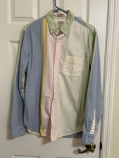 J. Crew Men s Medium Multicolor Button Down Oxford Shirt American Pima Cotton