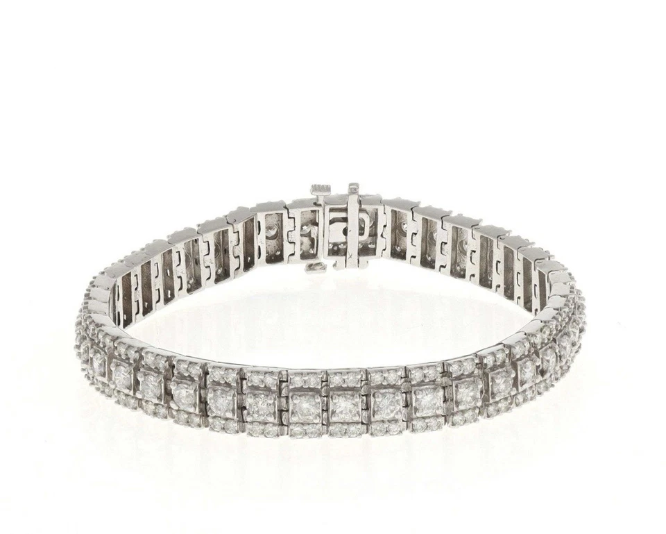 Natural Diamond Bracelet 9.5 carats 14k white gold - Image 2 of 4