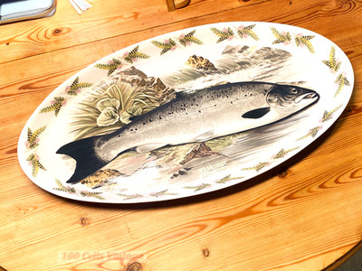 The Compleat Angler - Fisch/Lachs - große Portmeirion Back-/Servierform 50 cm