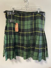 St Kilda Kilt Wallace Hunting Plaid Size 36” Waist 22 1/2” Length Acrylic