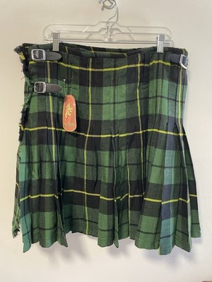 St Kilda Kilt Wallace Hunting Plaid Size 36  Waist 22 1/2  Length Acrylic